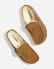 Birkenstock® Suede Buckley Clogs in Shearling