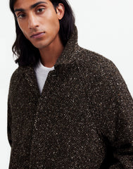 Raglan-Sleeve Topcoat in Italian Fabric