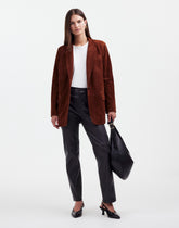 The '90s Straight Mid-Rise Pant in Leather