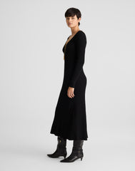The Signature Knit V-Neck Midi Dress
