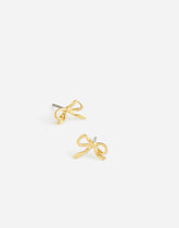 Metal Mini Bow Stud Earrings