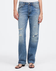 Madewell x Kaihara Denim Dean Easy Straight Jean in Greenburg Wash