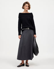 Cotton-Blend Off-Shoulder Sweater