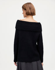 Cotton-Blend Off-Shoulder Sweater