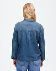 Denim Popover Tunic Shirt in Ector Wash
