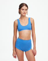 Zulu & Zephyr Dress Ocean Blue Textured Crop Bralette