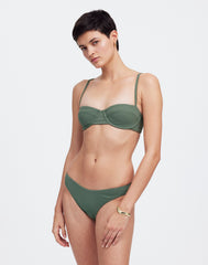 Zulu & Zephyr Eucalyptus Textured Balconette Bikini Top