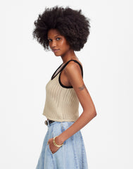 Open-Stitch Sweater Tank