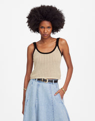 Open-Stitch Sweater Tank