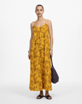 U-Neck Crossback Maxi Dress in Paisley