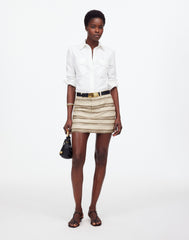 Mini Skirt in Striped Tweed