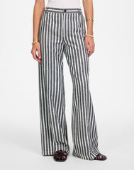 The Tall Zoe Relaxed Wide Pant in Linen-Cotton Blend