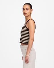 Open-Stitch Sweater Tank