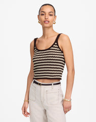 Open-Stitch Sweater Tank