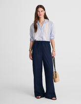 Raw-Edge Drawstring Pant
