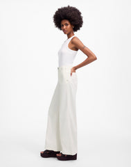 Petite Wide-Sweep Trousers: Airy Denim Edition