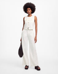 Petite Wide-Sweep Trousers: Airy Denim Edition