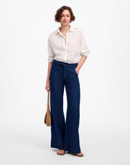 The Denim Pull-On Wide-Leg Pant