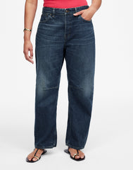 The Petite Curvy Darted Barrel-Leg Jean