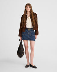 The Emmett Mini Skirt in Greendale Wash