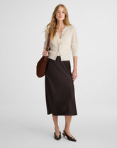 Satin Midi Slip Skirt