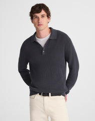 Cotton Shaker-Stitch Polo