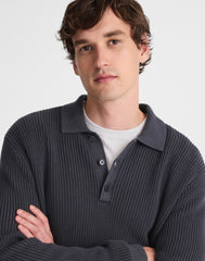 Cotton Shaker-Stitch Polo