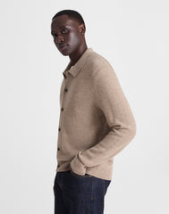 Merino Wool Collared Cardigan