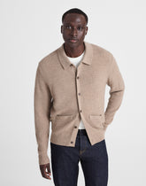 Merino Wool Collared Cardigan
