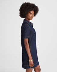 Denim Popover Mini Dress