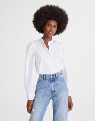 Puff-Sleeve Button-Up Shirt