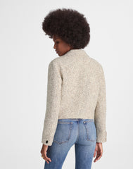 Button-Front Jacket in Bouclé