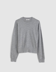 Relaxed Crewneck Sweater in Merino-Silk Blend