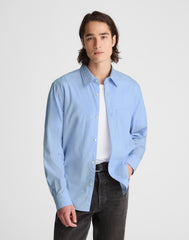 Cotton Poplin Button-Up Shirt