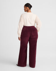 The Plus Wide-Leg Pant in Corduroy