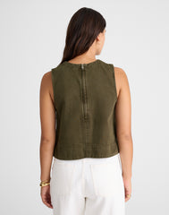 Boxy Shell Top in Garment Dye