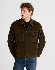 Zip-Front Jacket in Corduroy