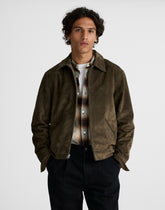 Zip-Front Jacket in Suede