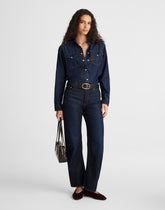 The Petite Darted Barrel-Leg Jean in SoftDrape