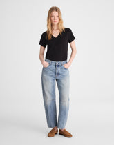 The Darted Barrel-Leg Jean in Japanese Denim