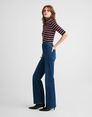 The Petite Emmett Wide-Leg Full Length Jean: Patch Pocket Edition