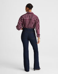 The Curvy Stretch Flare Jean in Rinse Wash