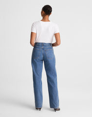 The Curvy Cleo Straight Jean in Petersburg Wash