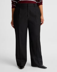 Tall Slouchy Straight Pants in Brushed Twill