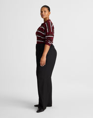 Tall Slouchy Straight Pants in Brushed Twill