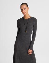 The Signature Knit Crewneck Midi Dress