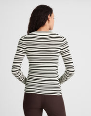 Double Layered Crewneck in Merino-Silk Blend