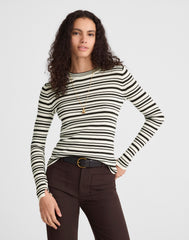 Double Layered Crewneck in Merino-Silk Blend