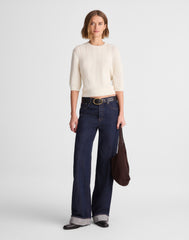 CloudSoft Short-Sleeve Sweater Tee