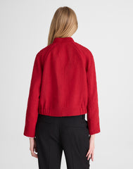 Raglan Bomber Jacket in Tweed